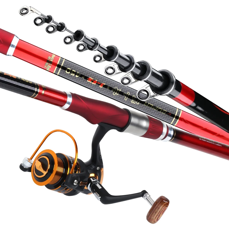 Carbon Fiber 3.6M 4.5M 5.4M 6.3M 7.2M Rock Fishing Rod M Power Super Hard Telescopic Fishing Rod Carp Feeder Rod Vara De Pesca