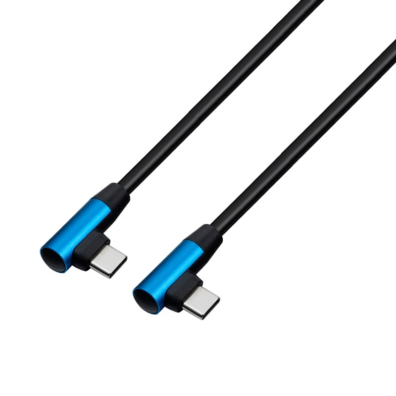 Type-c to Type-c Cable Male to Male USB C 20V 3A 60W PD Quick Charge Fast Charging Cord 90 Degree Right Angle Wire Mobile Phone