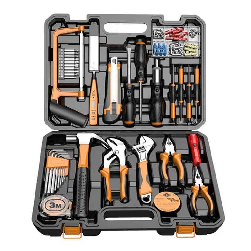 Househould Tool Kits Hardware Tool Home Tool Set Hand Tool Daily Screwdriver Set Hammer Wrench Knife Saw Plier Torque Socket Set