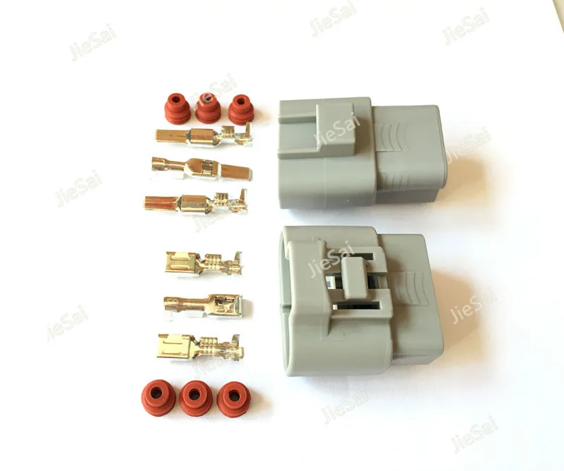 Sumitomo 3 Pin 6189-0165 6188-0129 Electric Fan Plug Female And Male For Toyota Carola Corolla Camry