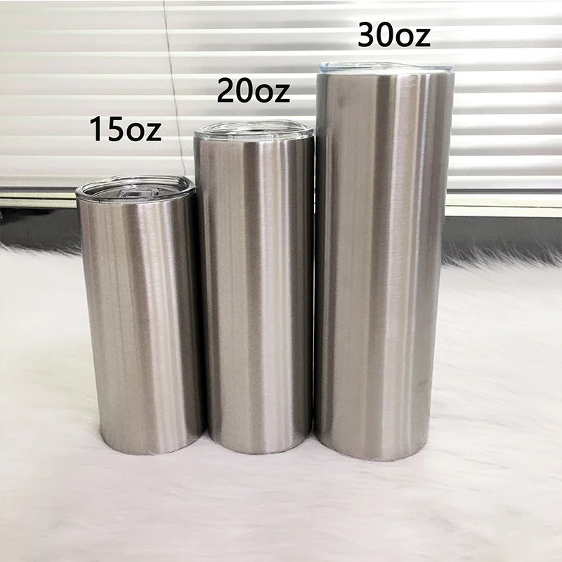 80pcs/Lot Stainless Steel Straight Tumbler Slim Tumbler Skinny Vacuum Insulated Tumbler With Lid For Wedding Party