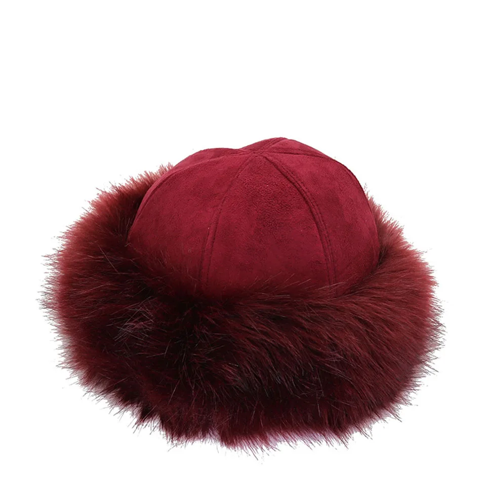 Neue Dicke Warme Russische Hut Damen Wildleder Bomber Hut Winddicht Frauen Pelz Hut Weibliche Mongolei Kappe Frauen Fuchs Pelz Skullies Beanies – Detail 16