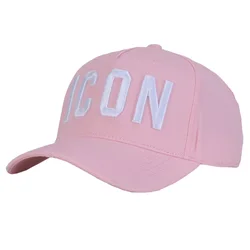 DSQICOND2-gorra de béisbol con estampado de letras para hombre y mujer, gorro de algodón con estampado de letras, Snapback, color rosa, 2020