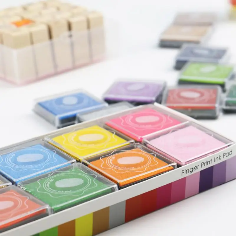 وسادة حبر سكرابوكينغ ، 20 لونًا ، لوحة أصابع ، ختم ، زخرفة للأطفال
