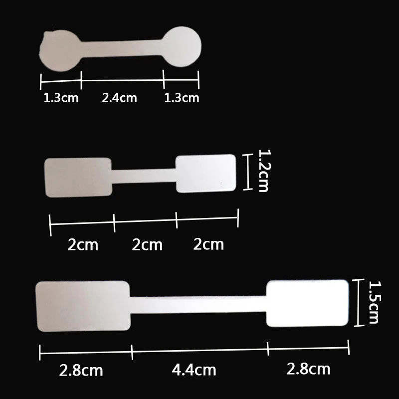 Groothandel 50 Stukken Van Sieraden Labels/100 Stuks Van Witte Zelfklevende Sieraden Ronde Vierkante Ring Sieraden Labels moet Worden Ingesteld