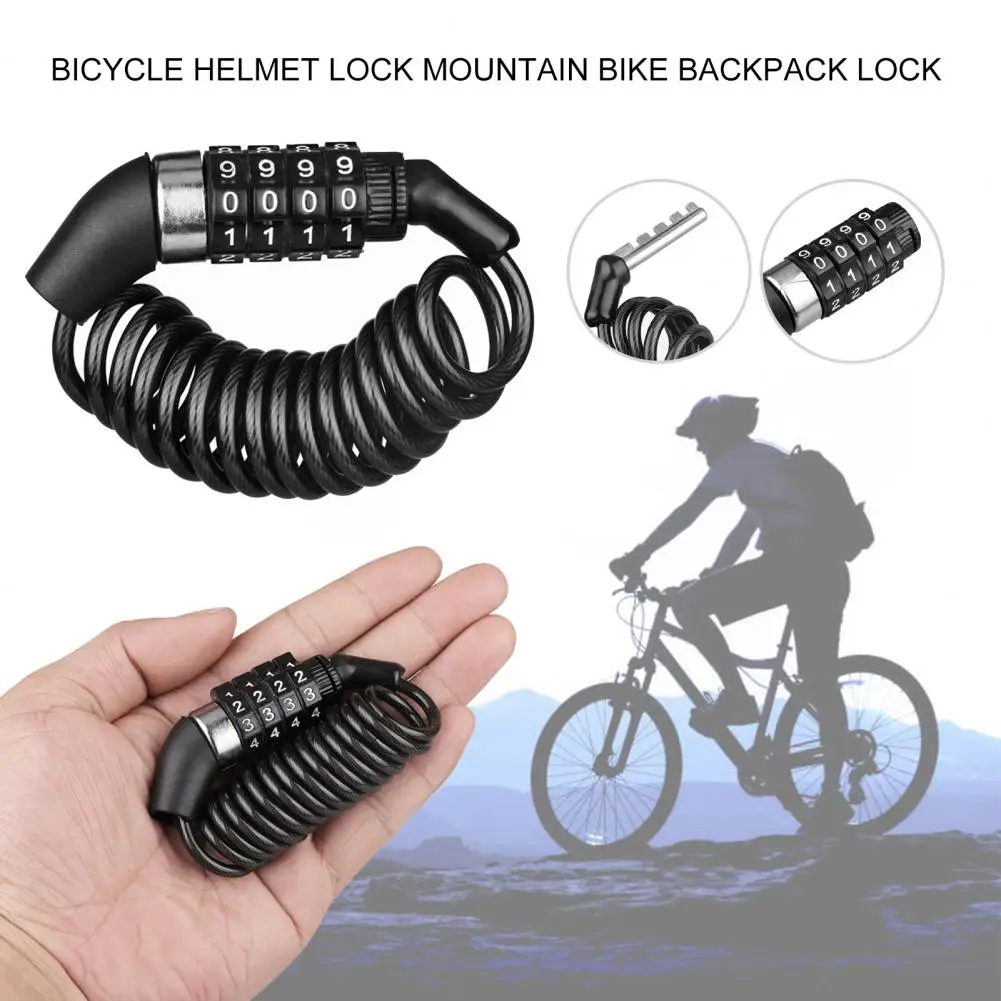 Digital Bike Lock Anti-saw Password Bicycle Locks Heavy Duty Corrosion Resistant  Practical Combination Portable Bike Lock