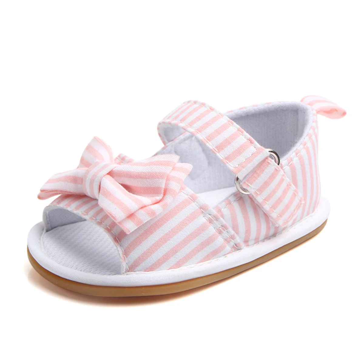 유아 아기 샌들 귀여운 Bowknot 유아 첫 워커 어린이 신발 통기성 안티-스키드 고무 단독 아파트 2020 최신 유행