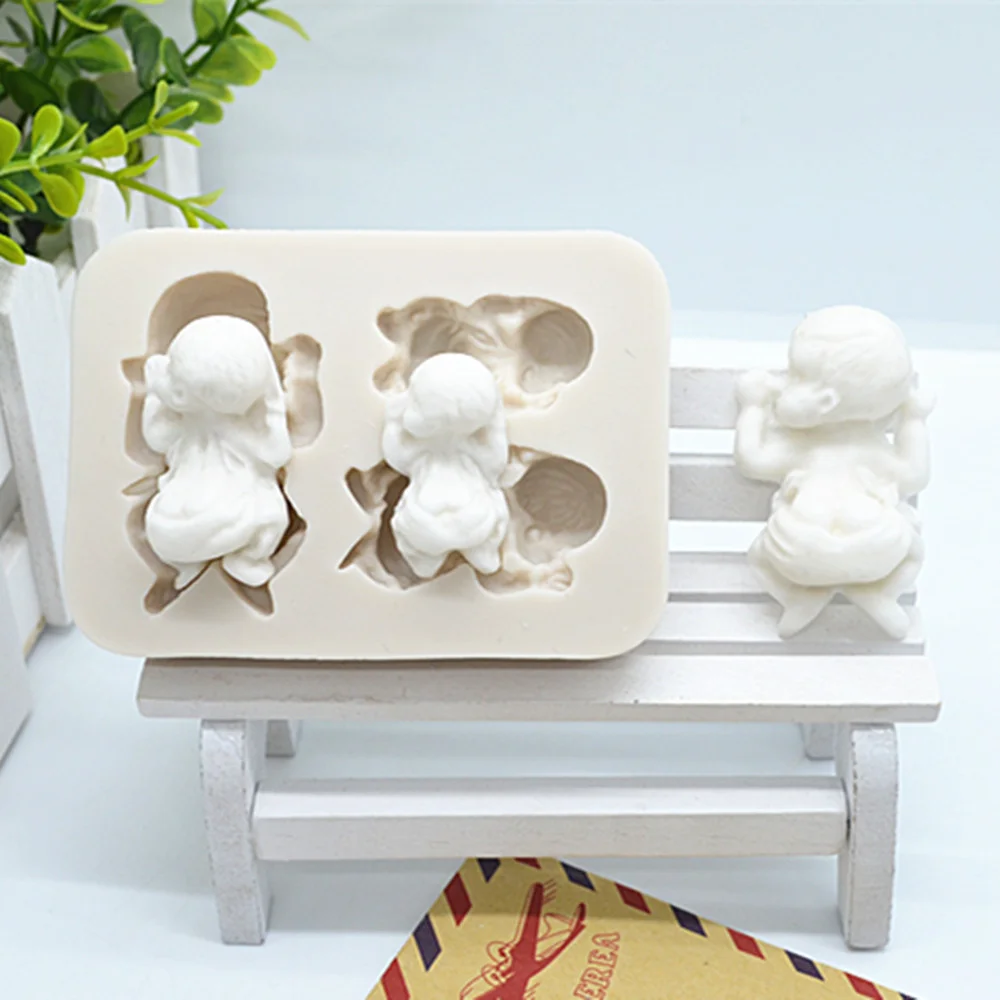 Luyou 3D Sleeping Baby Silicone Resin Molds Fondant Molds Cake Decorating Tools Pastry Kitchen Baking Accessories