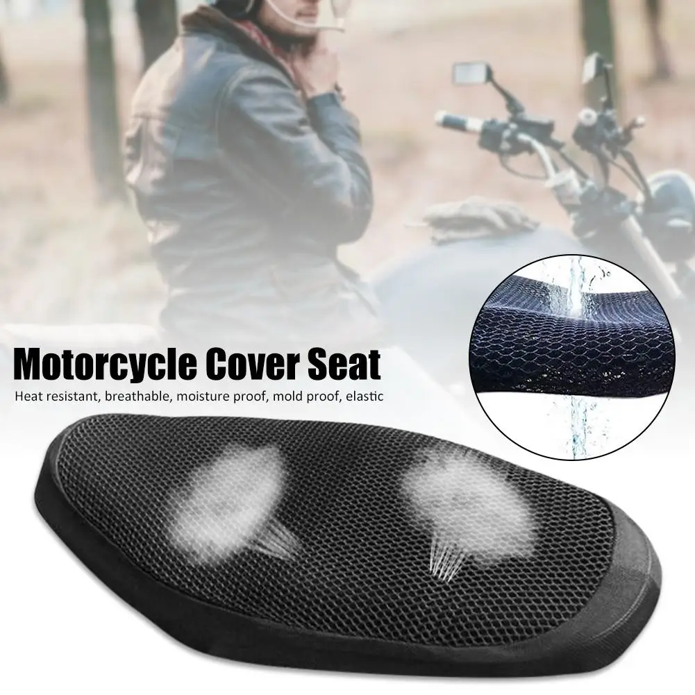 Universal Motorcycle Seat Cushion Cover Net 3D Mesh Protector Insulation Cushion Cover For Electric Bike Motorcycle Seat Cushion