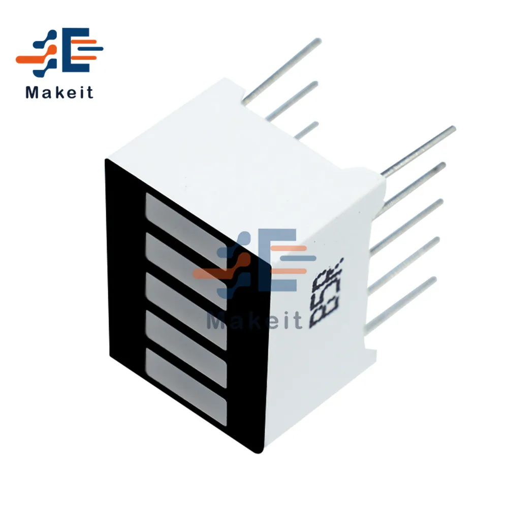 5 unids/lote 5 segmentos Color rojo 1 dígitos barra pantalla LED placa PCB electrónica para Arduino