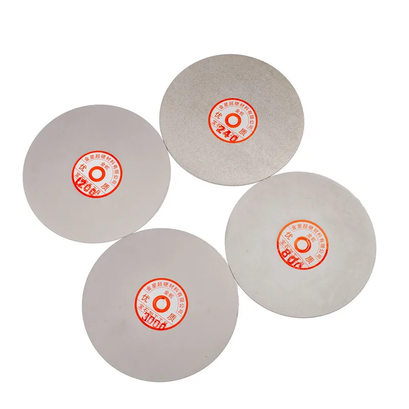 6 "cala 150mm ziarno 240-3000 grubo-drobne diamentowe tarcze ścierne tarcza szlifierska tarcza powlekana 4 sztuk/zestaw płaski dysk Lap narzędzia lapidalne