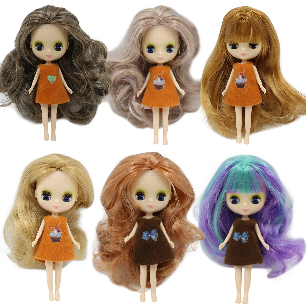 

ICY Mini Pullip doll 11cm many kinds of hair colors clothing random NO.3