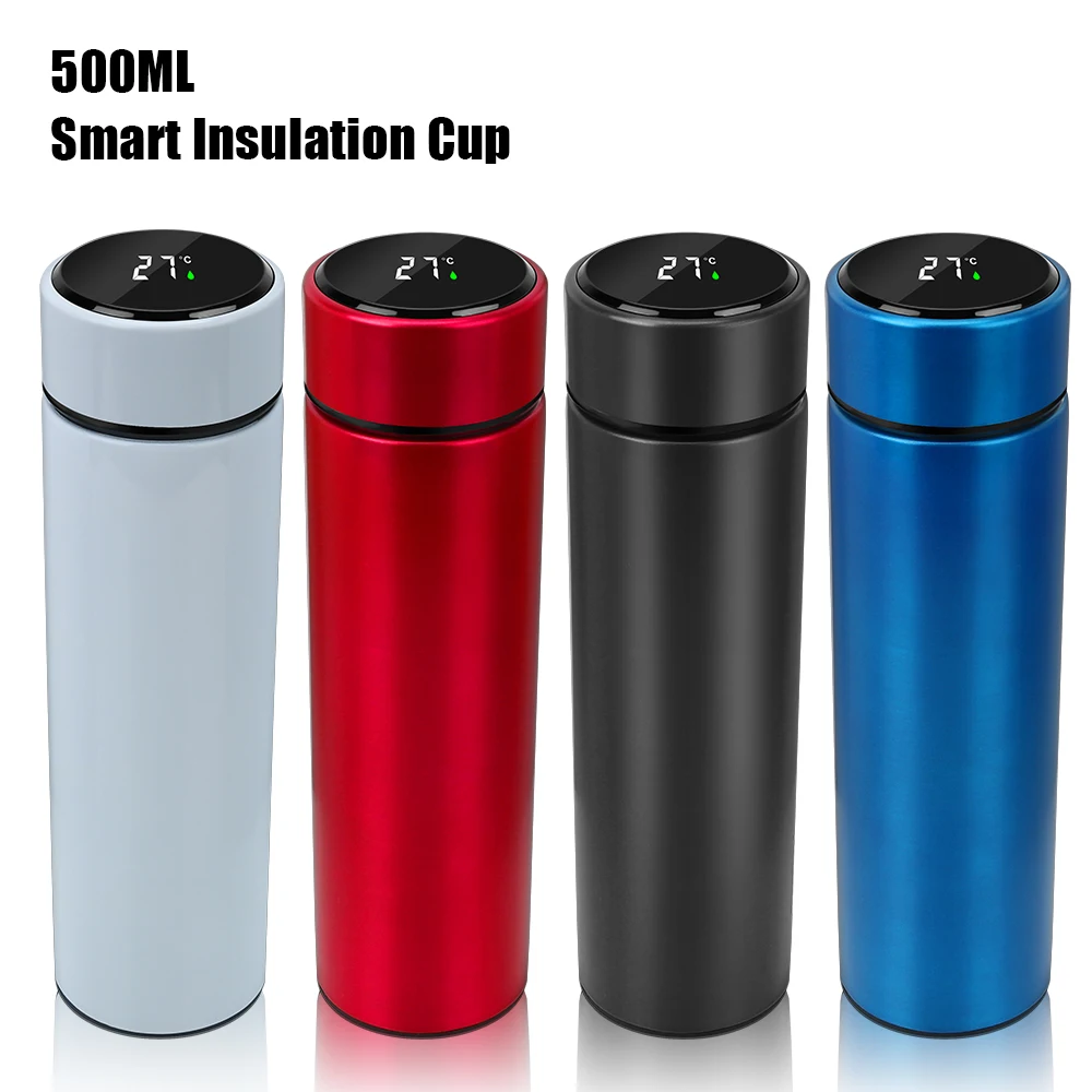 Temperature Display Stainless Steel Intelligent Thermos 500ML Led Digital Coffee Thermal Mugs Smart Insulation Cup Water Bottle