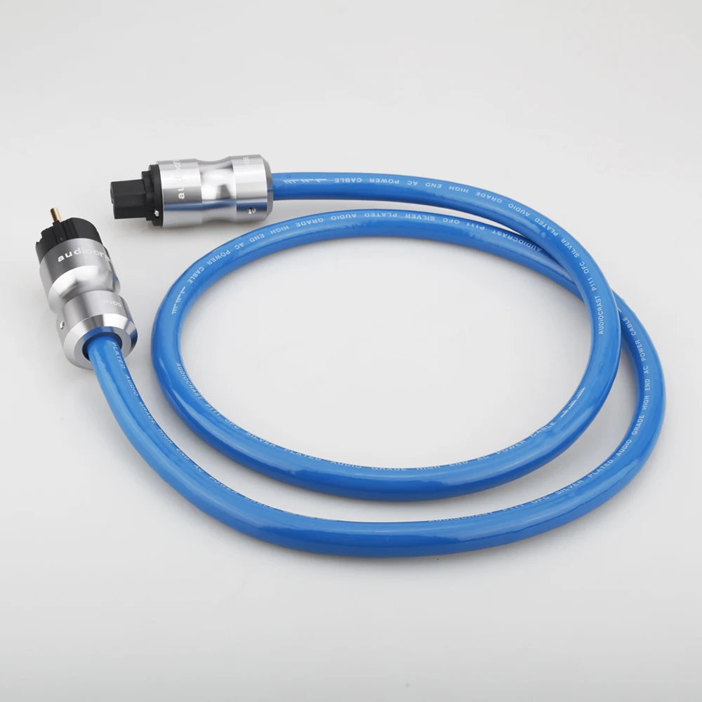 Audiocrast P111 + 105 Power EMC ป้องกัน AC สายไฟเงิน SCHUKO สายไฟ HIFI Power CABLE สำหรับหลอด AMP