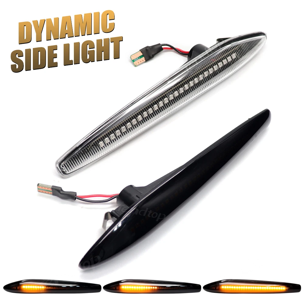 LED Strip Auto Dynamic Amber Turn Signal Light Side  Marker Repeater Lamp  For Alfa Romeo 159 Sportwagon Boera Spider typ 939