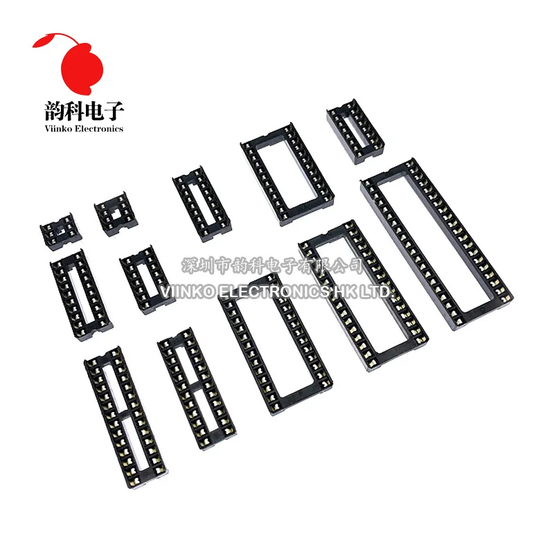 200PCS IC Sockets DIP6 DIP8 DIP14 DIP16 DIP18 DIP20 DIP28 DIP40 pins Connector DIP Socket 6 8 14 16 18 20 24 28 40 pin