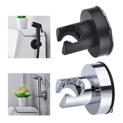 Vacuüm Zuignap Bidet Sproeier Beugel Geen Punch Douchekop Houder Verwijderbare Wall Mount Houder Abs Badkamer Accessoires Zwart