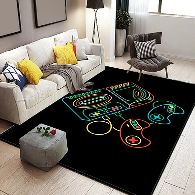 

New Anime Gamer Controller 3D Print Rugs Cartoon Kids Room play Floor Mat Outdoor Kids Boys Game Carpets for Living Room Bedroom