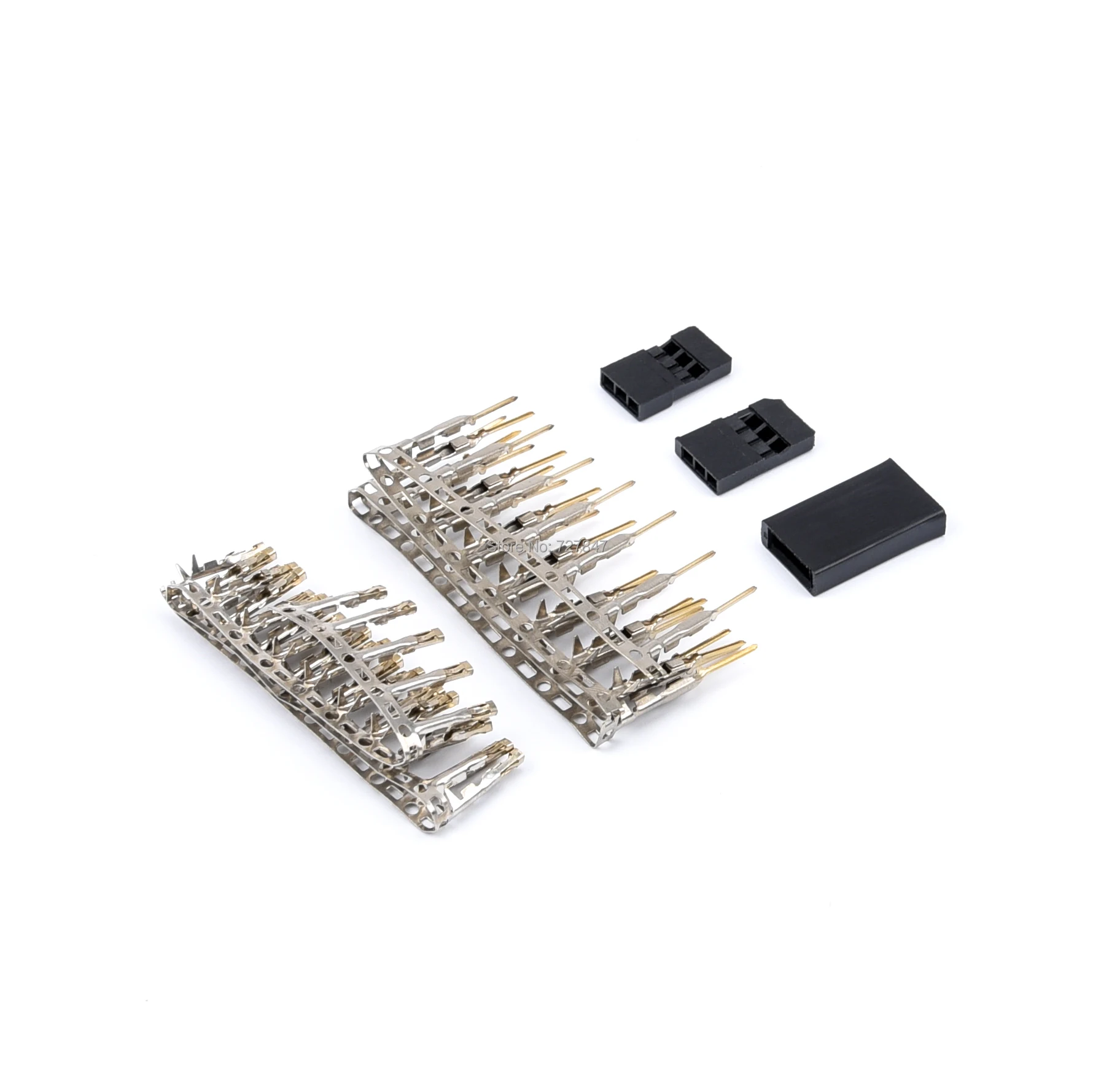 30 Sets/Box Servo Plug Male Female Connector Crimp Pin Kit Compatible for Hitec Spektrum RC