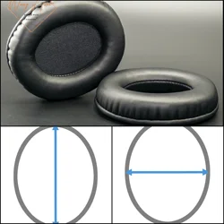 Oval Ellipse Egg Shape Full Size Leather Ear Pad Foam Cushion EarMuff Headphone 70mm 75mm 80mm 85mm 90mm 95mm 100mm 105mm 110mm