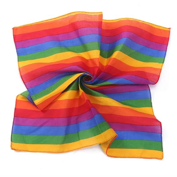 LGBT Bandana Turban lesbien transgenre bisexuel Gay carré écharpe sport Mini bandeau arc-en-ciel drapeau