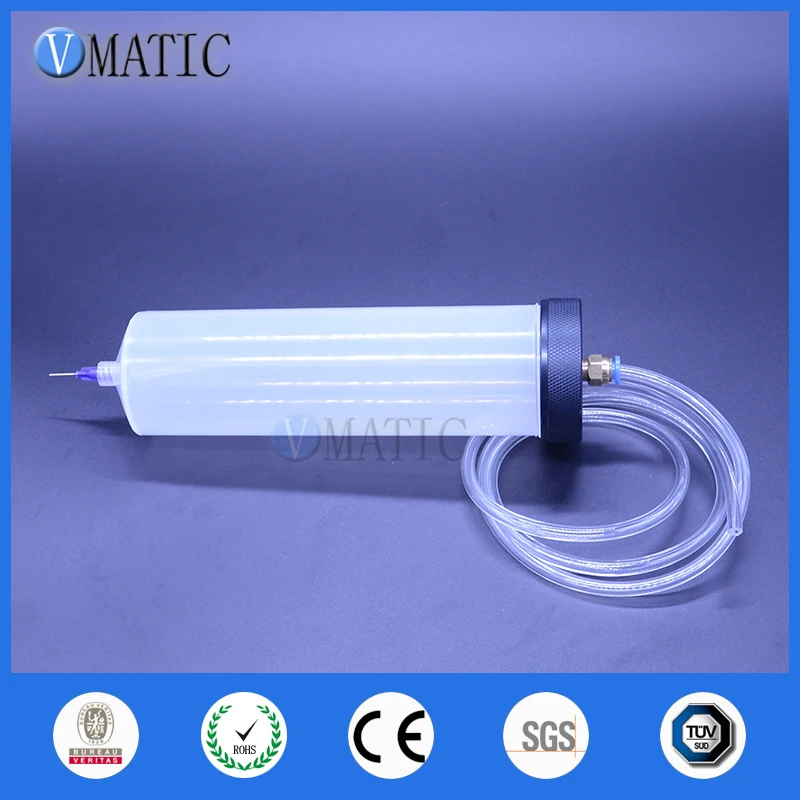 

Free Shipping New Thickening Explosion-Proof 300cc/ml Helix Luer Lock Tip Dispenser Pneumatic Syringe Barrel Adapter With Piston