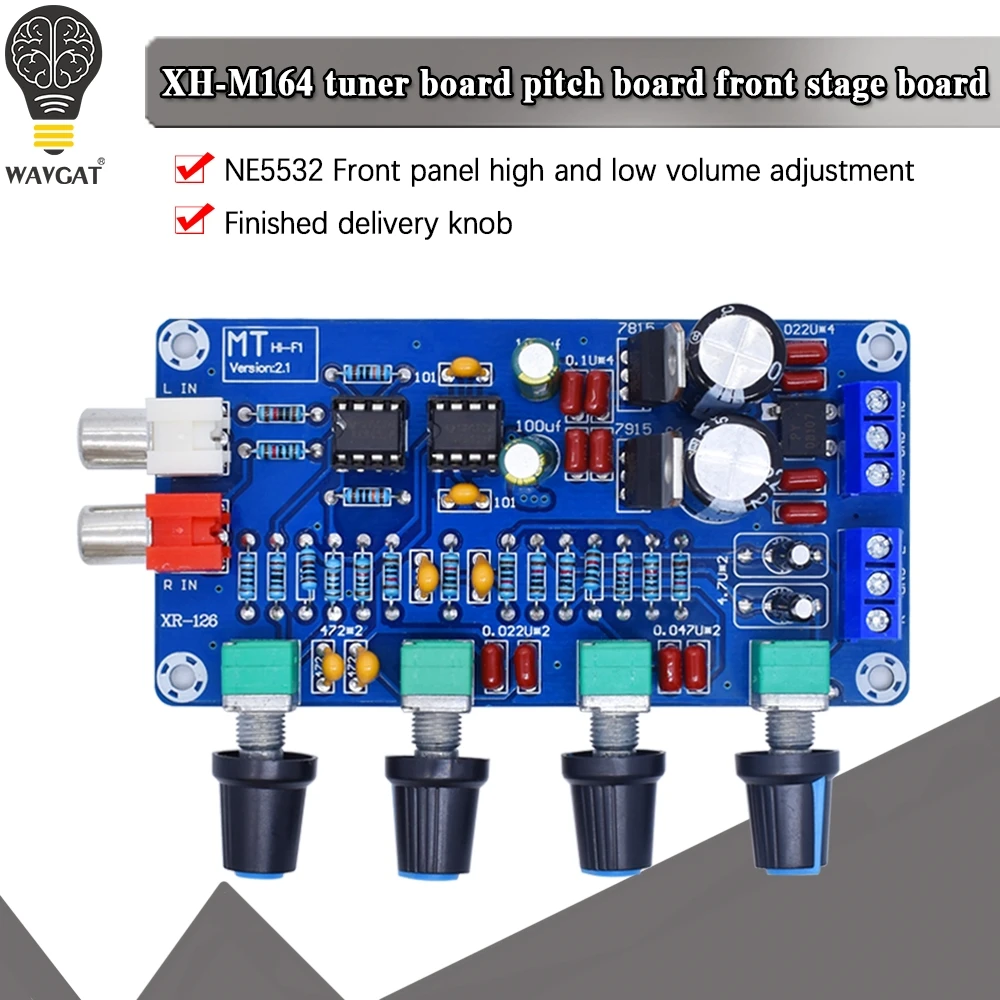 XH-M164 NE5532 Stereo Pre-amp Preamplifier Tone Board Audio 4 Channels Amplifier Module 4CH CH Control Circuit Telephone Preamp