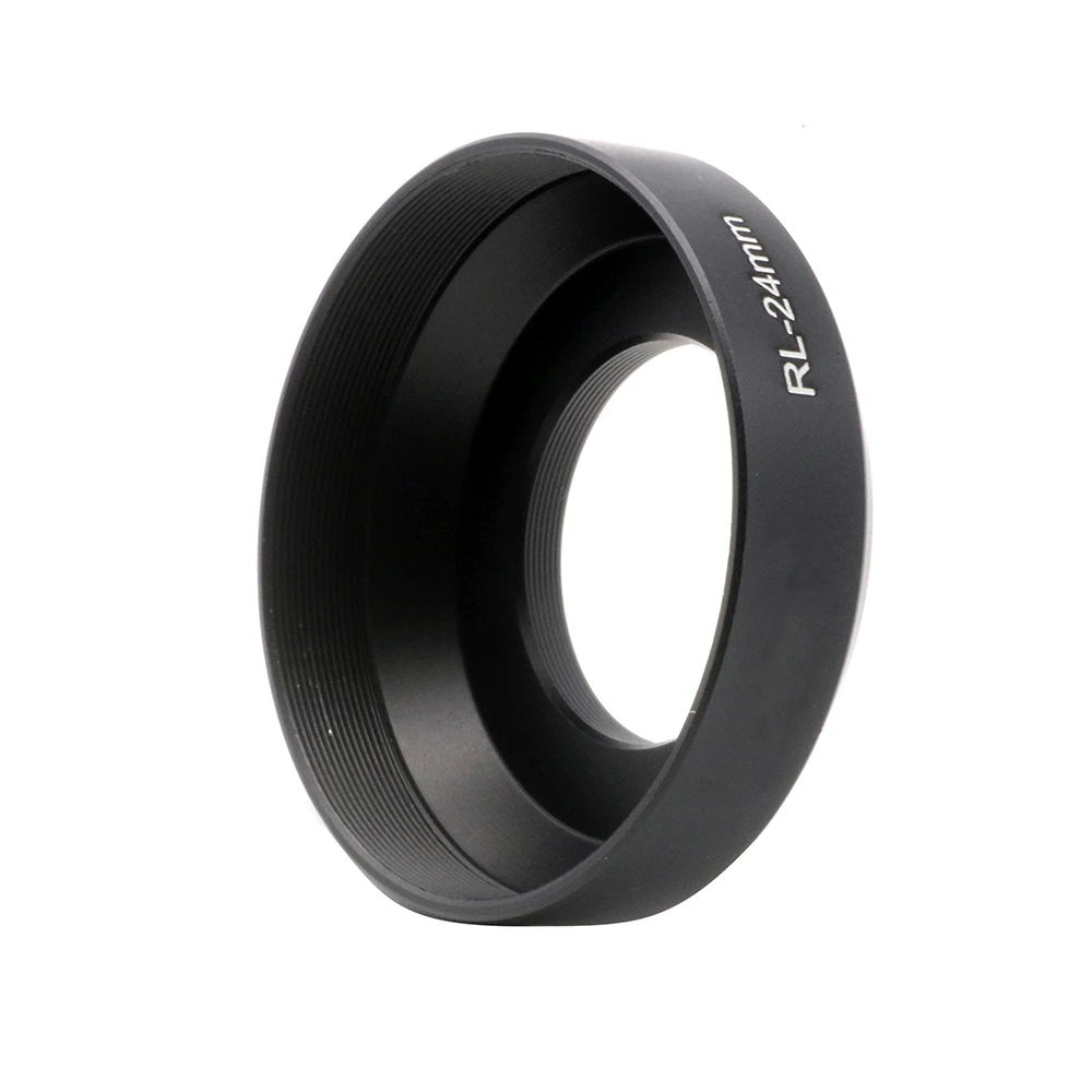 RL-24mm 24mm (M24x0.5) Metal Lens Hood For Rollei 35, 35T, 35TE Aluminum Black