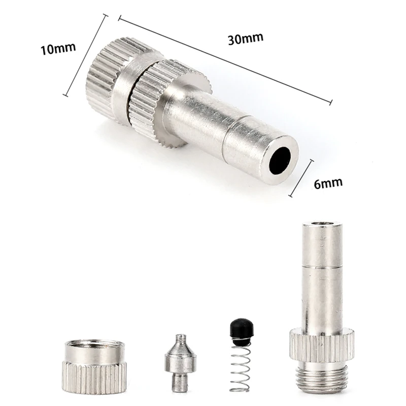 1 Pc Low Pressure High Quality Atomizing Misting Nozzle Spray Injector Atomization Head Mister Mist Spraying System