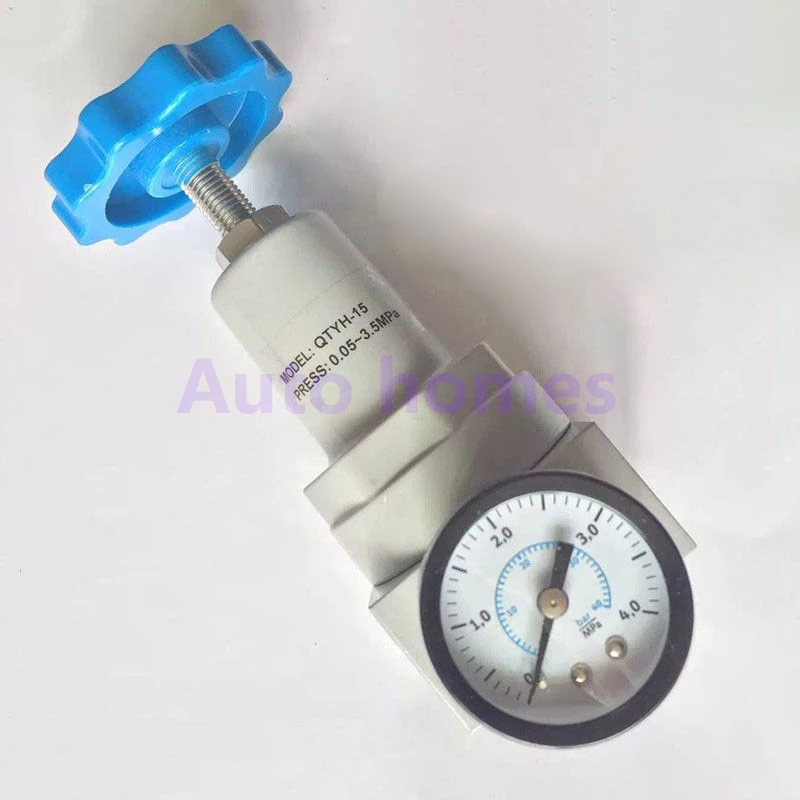 

QTYH-15/10/08 Pneumatic Units High Pressure Air Regulator Inlet Port Thread 1/4 3/8 1/2 Inch BSP 0~35bar with Pressure Gauge