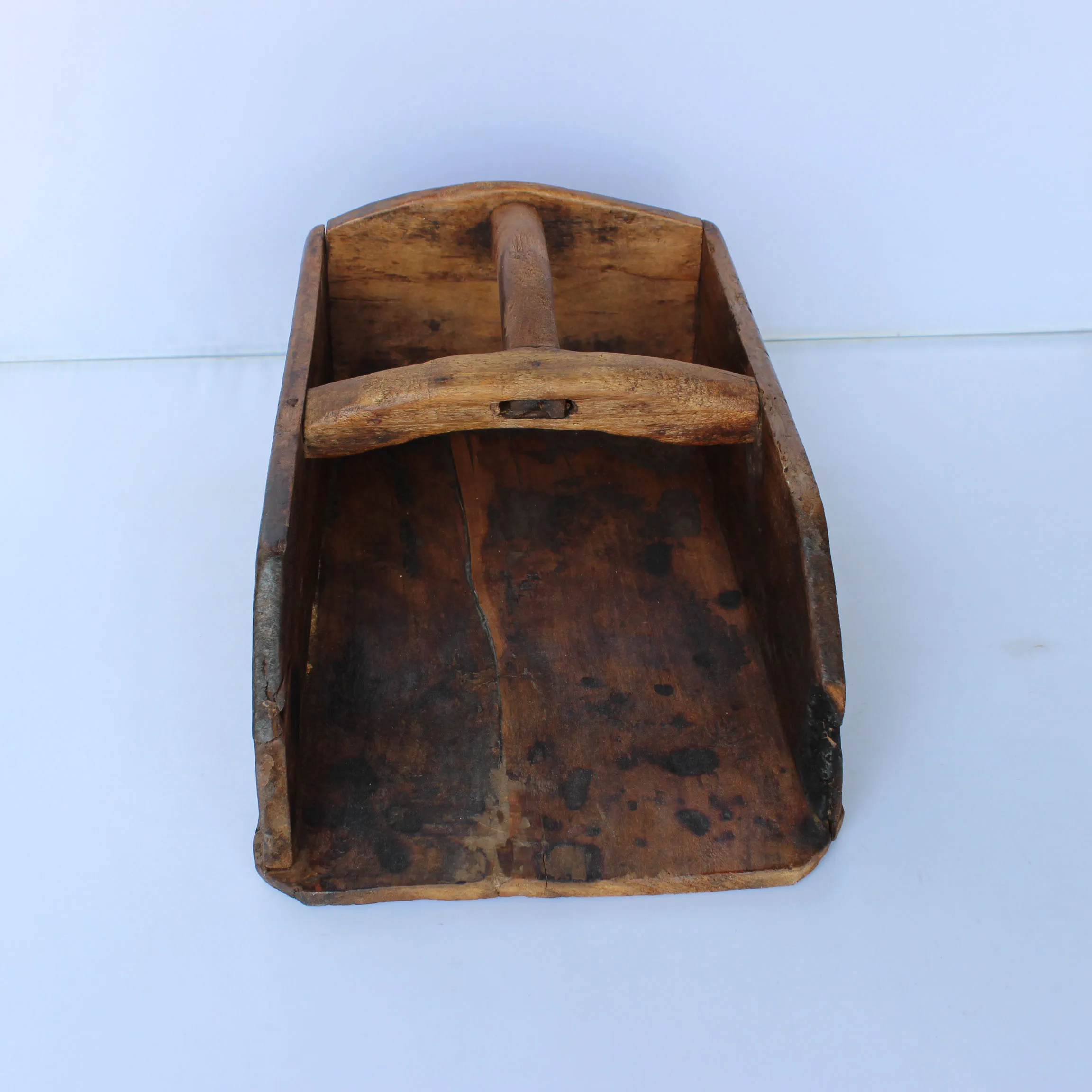 Antique home decor chinese, old wooden flour scoop, wooden flower holder, wooden magazine holder