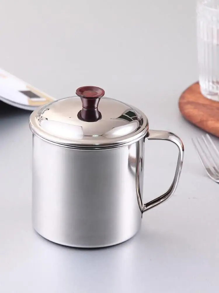 Café thé poignée tasse tasse à boire poignée écologique conception grande capacité en acier inoxydable eau thé bouteille de stockage pour Camping