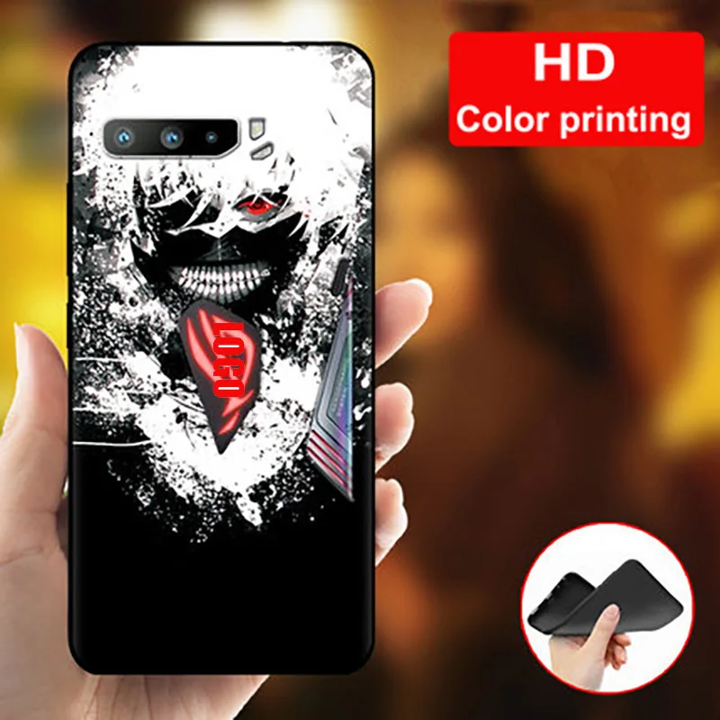 For Asus ROG Phone 3 Case Soft Slim Silicon Thin game phone Cover Bumper TPU Protective case for Asus ROG 3 5G partten printing