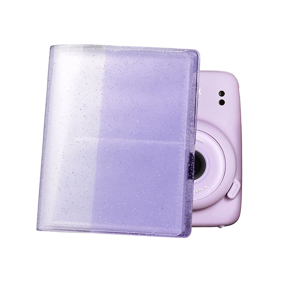 Besegad 64 جيب ل ألبوم الصور Fujifilm Instax mini11 3 بوصة اللون صورة ألبوم PVC لينة البسيطة كتيب الصورة حالة
