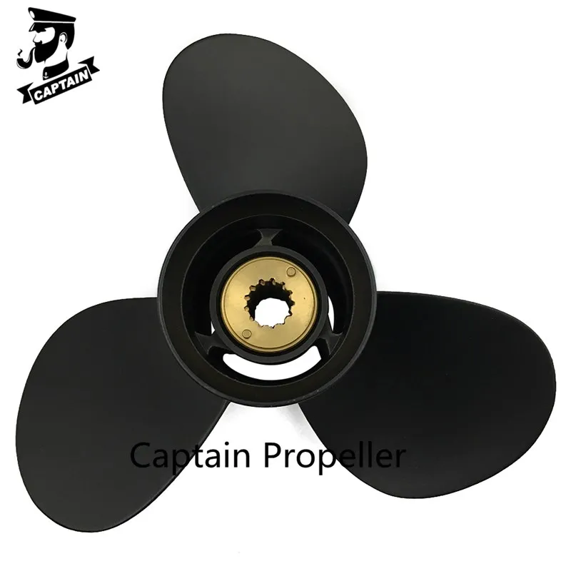 CAPTAIN Propeller 10 1/2x13 Fit Mercury Outboard Engines 25-70HP Aluminum 13 Tooth Spline RH 48-816704A45