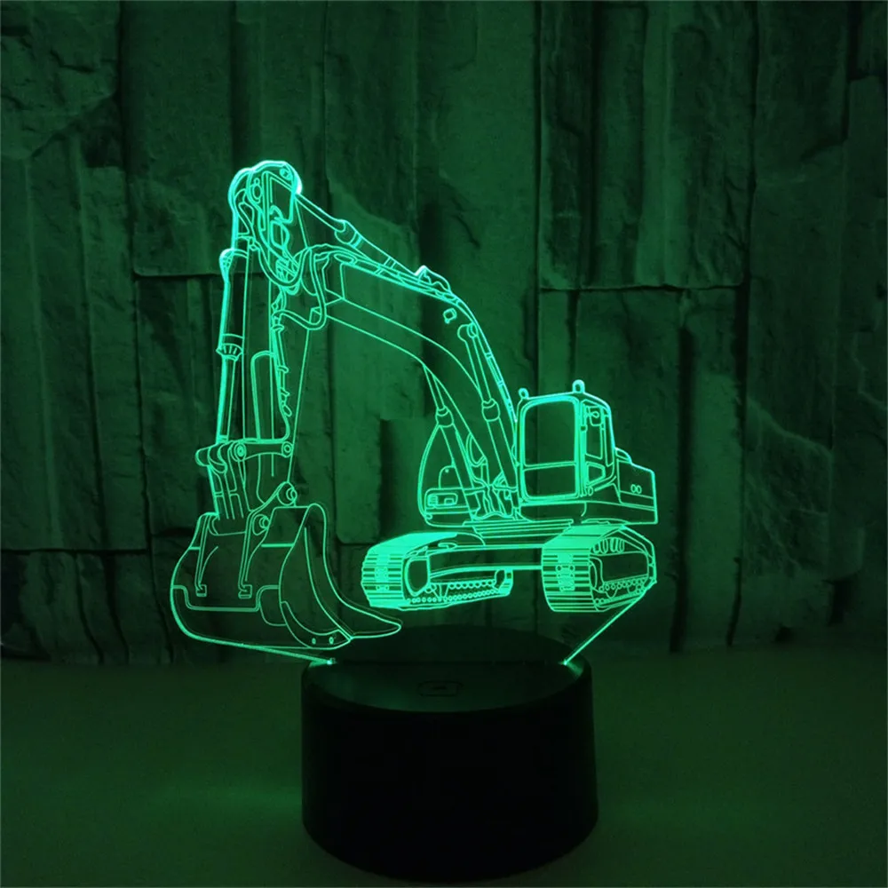 Lampada da tavolo a LED Illusion 3D Luce notturna ottica 16 colori che cambiano Base da tavolo in acrilico Decorazione per la camera dei bambini Luce notturna