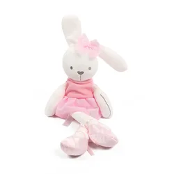 Conejo de peluche con vestido para Bebé y Niño, muñeco de peluche suave de 42cm, ideal para regalo de cumpleaños, 1 unidad