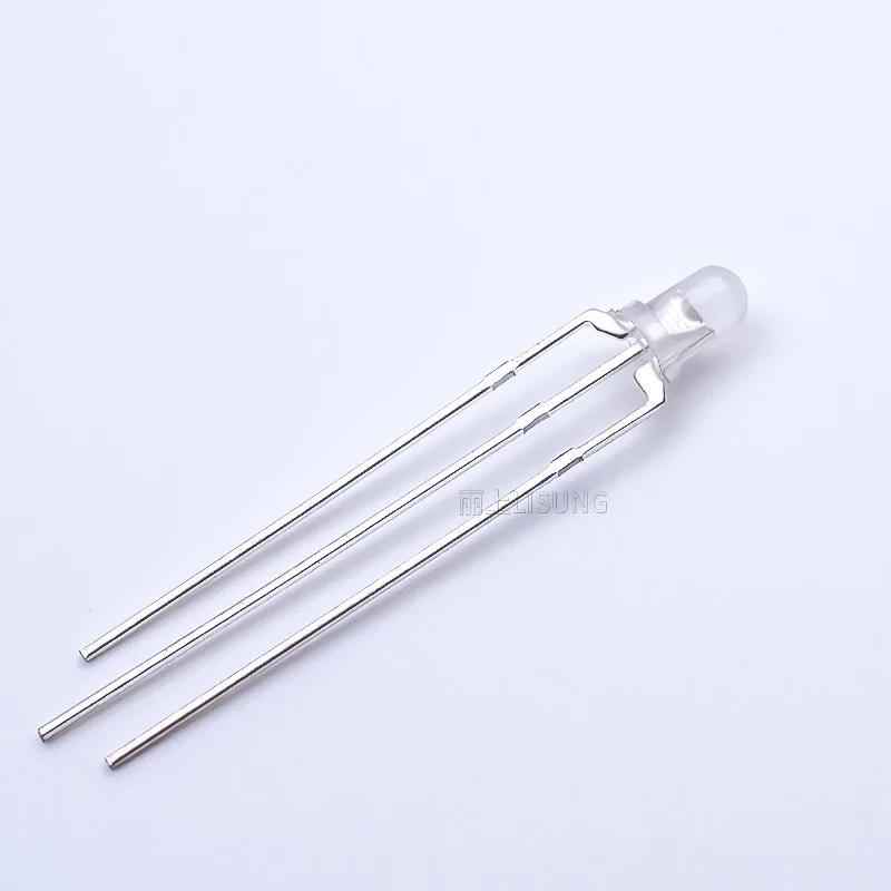 1000pcs/Bag 3mm Led Two-Tone Diffuse Milky Lens Bicolor Universal Anode Cathode White Blue Red Green Two-color Diode Indicat