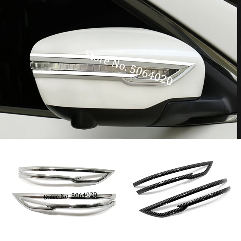 

For Nissan Murano 2015 2016-2018 2019 ABS Chrome/Carbon fiber Car Rearview mirror decoration strip cover trim car accessories