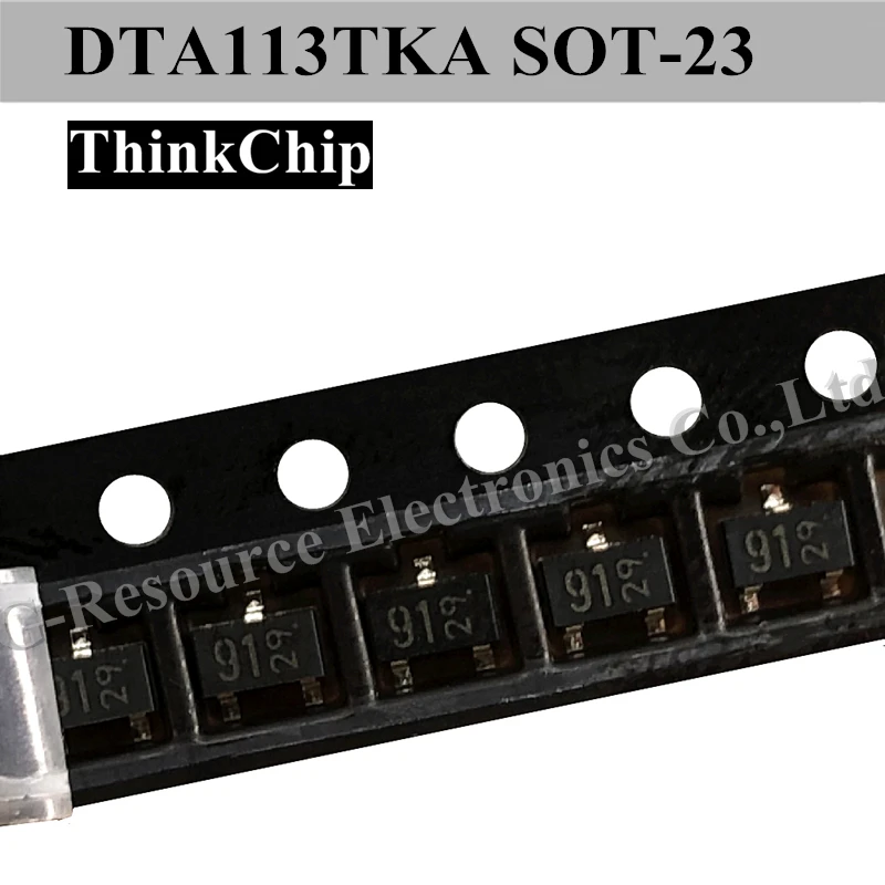 (50pcs) DTA113TKA SOT-23 디지털 트랜지스터 DTA113TKAT143 SMD 바이어스 저항 내장 트랜지스터 (마킹 91)