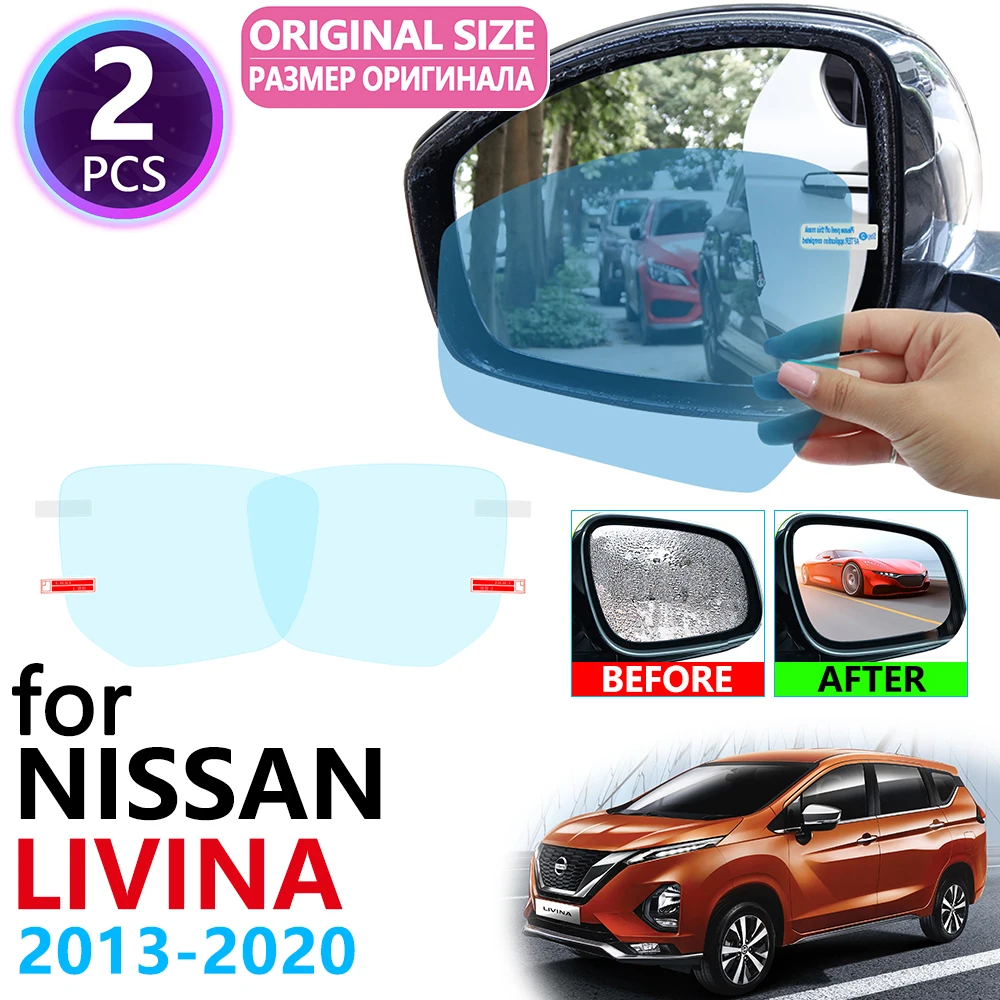 

for Nissan Livina L11 ND 2013~2020 Full Cover Rearview Mirror Rainproof Anti Fog Film Car Accessories 2014 2015 2016 2018 2019