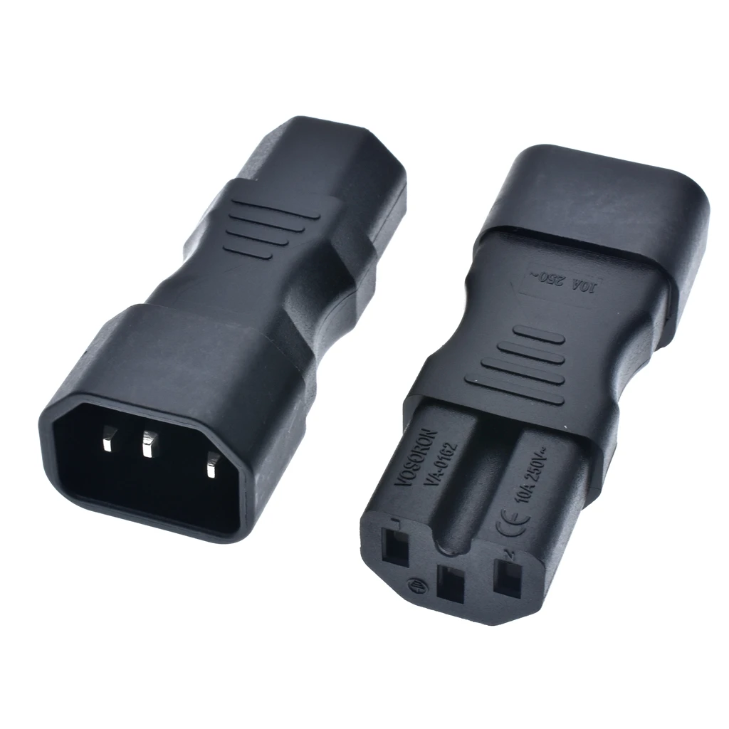 

IEC 320 C14 Male To C15 Plug Female Power Adapter AC Adapter IEC 3Pole Male To Female Straight AC Converter 10A 250V*