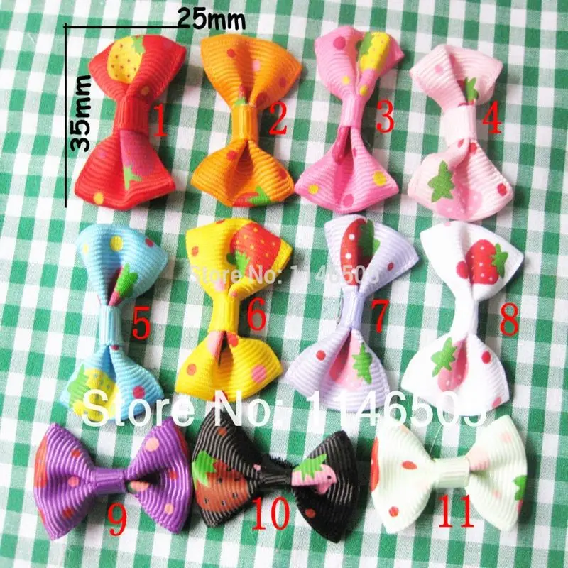 50pcs 35*25mm Ribbon Printing Cute Bowtie tie Garment Craft jewelry accessory gift decorated/satin silk flower/ sewing accessory