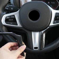 Car Accessories ABS Carbon Fibre M Sport Steering Wheel Decoration Trim Cover For BMW G20 G30 F44 X3 G01 X4 G02 X5 G05 X6 G06