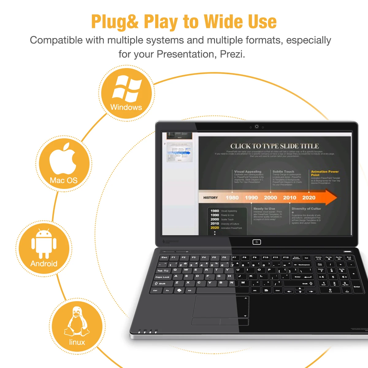 Presentador inalámbrico USB de 2,4 GHz con función de ratón de aire para presentación de Powerpoint, Control remoto, puntero de luz roja, bolígrafo abatible PPT