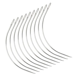 Durable 12Pcs C Type Weaving Curved Needles Pins Needles For Hair Extension