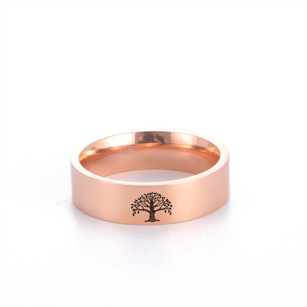 COOLTIME Amulett Baum des Lebens Ring für Frauen Männer Paar Wicca Fingerring Edelstahl Schmuck Amulett Zubehör Familie Geschenk – Detail 6