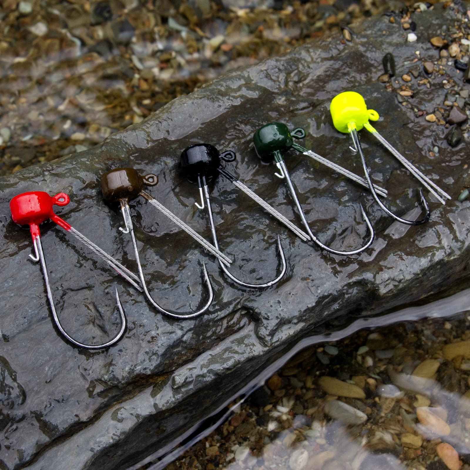 5pcs/lot Mushroom Jig Head Fishing Hook Weedless Fishing Ned Rig Bass Fishing Tackle 3.5g 5.5g 6.5g