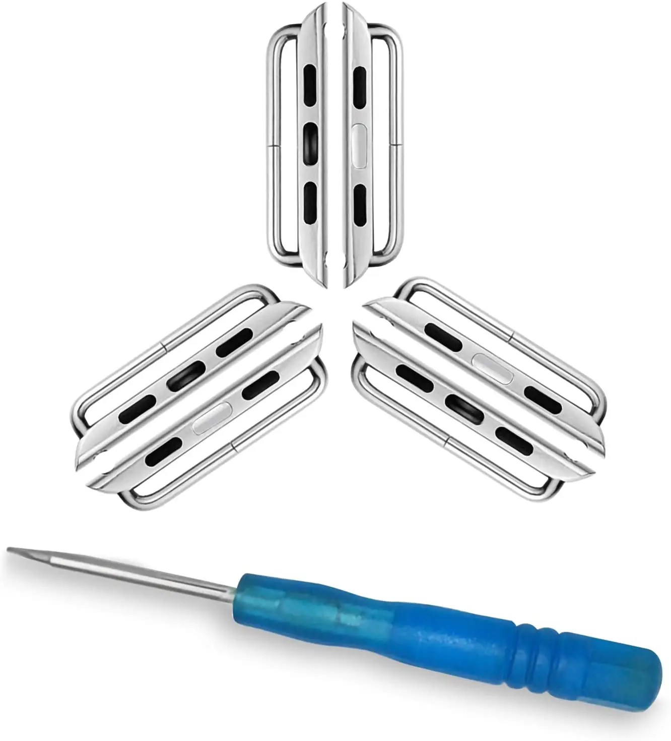 OMECKY ตัวเชื่อมต่อใช้งานร่วมกับ Apple นาฬิกา Band Adapter สามสี (3แพ็ค)