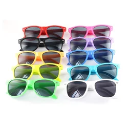 Cubojue 10 pcs/lot Wholesale Children Sunglasses Boy Girls Colorful Sun Glasses for Boy Girls Kids Sale Lot UV400 party wedding